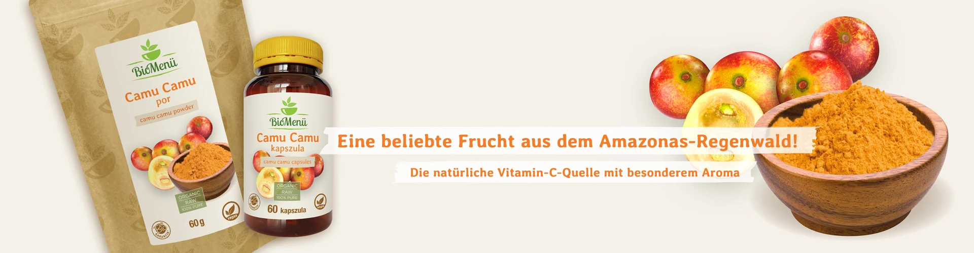 Camu camu - Eine beliebte Frucht aus dem Amazonas-Regenwald! Die natürliche Vitamin-C-Quelle mit besonderem Aroma