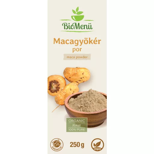 BioMenü Bio Maca-Wurzel Pulver 250 g Etikett