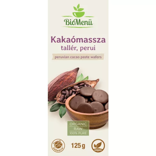 BioMenü Bio Kakaomasse Taler peruanisch 125 g NAHE AM VERFALLSDATUM