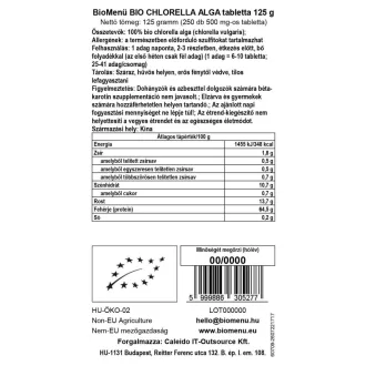 BioMenü Bio Chlorella-Algen-Tabletten 125 g Produktbild