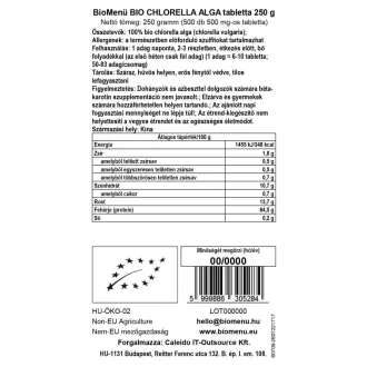 BioMenü Bio Chlorella-Algen-Tabletten 250 g Produktbild