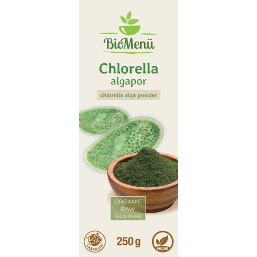 BioMenü Bio Chlorella-Algenpulver 250 g Etikett