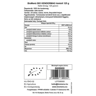 BioMenü Bio Hanfsamen geschält 125 g Produktbild