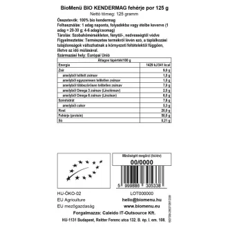BioMenü Bio Hanfsamenprotein-Pulver 125 g Produktbild