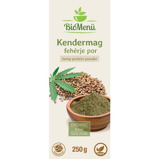 BioMenü Bio Hanfsamenprotein-Pulver 250 g Etikett