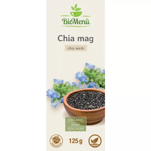 BioMenü Bio Chia-Samen 125 g Etikett