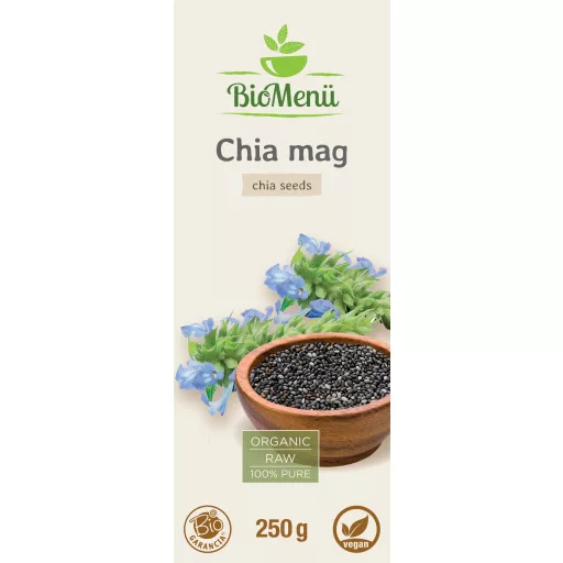 BioMenü Bio Chia-Samen 250 g Etikett