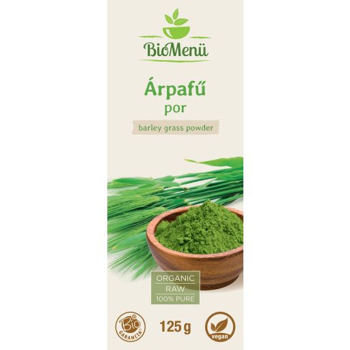 BioMenü Bio Gerstengras-Pulver 125 g Etikett