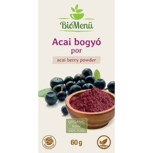 BioMenü Bio Acai-Beeren-Pulver 60 g Etikett