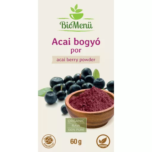 BioMenü Bio Acai-Beeren-Pulver 60 g Etikett
