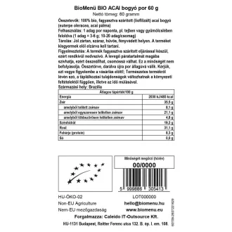 BioMenü Bio Acai-Beeren-Pulver 60 g Produktbild