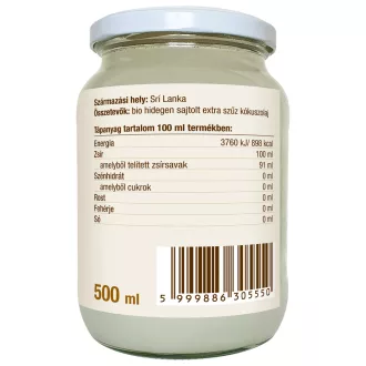 BioMenü Bio Kokosöl extra nativ vco 500 ml Produktbild