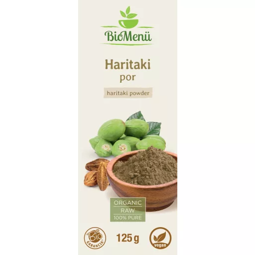 BioMenü Bio Haritaki-Pulver 125 g Etikett