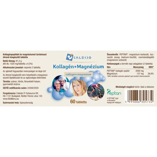 Caleido Kollagen + Magnesium Tabletten 60 Stk Etikett