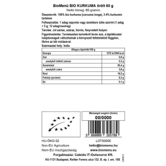 BioMenü Bio Kurkuma gemahlen 60 g Produktbild