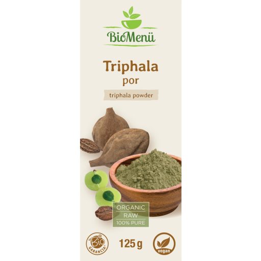 BioMenü Bio Triphala-Pulver 125 g Etikett