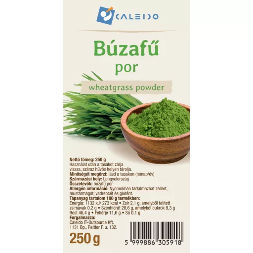 Caleido Weizengras-Pulver 250 g Etikett