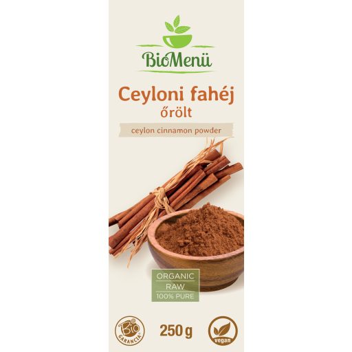 BioMenü Bio Ceylon-Zimt gemahlen 250 g Etikett