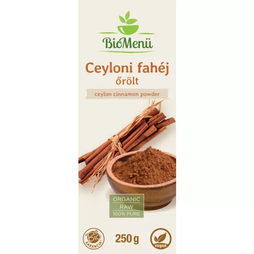 BioMenü Bio Ceylon-Zimt gemahlen 250 g Etikett