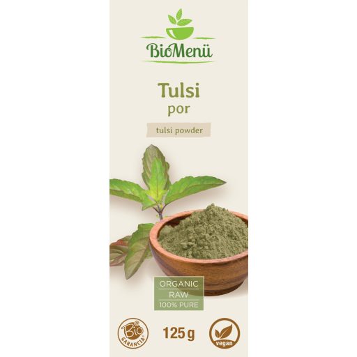BioMenü Bio Tulsi-Pulver 125 g Etikett