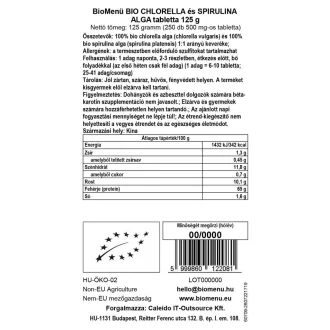 BioMenü Bio Chlorella- und Spirulina-Algen-Tabletten 125 g Produktbild