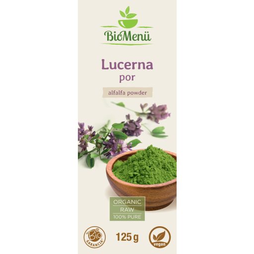 BioMenü Bio Luzerne-Pulver 125 g Etikett