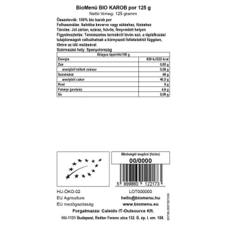 BioMenü Bio Carob-Pulver 125 g Produktbild