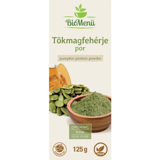 BioMenü Bio Kürbiskern-Proteinpulver 125 g Etikett