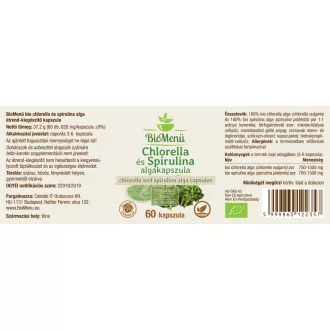 BioMenü Bio Chlorella- und Spirulina-Algen-Kapseln 60 Stk Produktbild