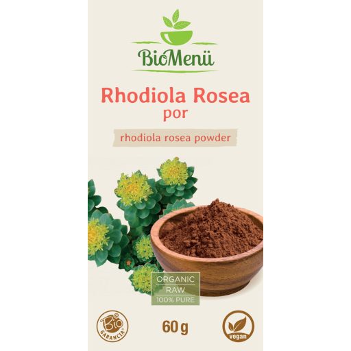 BioMenü Bio Rhodiola rosea Pulver 60 g Etikett