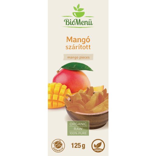 BioMenü Bio Mango getrocknet 125 g Etikett