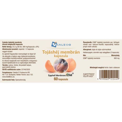 Caleido Eierschalenmembran Kapseln 60 Stk Etikett