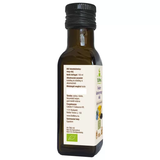 BioMenü Bio Schwarzkümmelöl 100 ml Datenetikett
