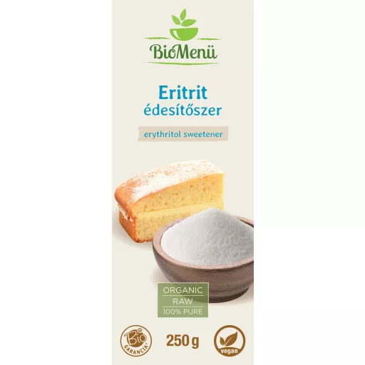 BioMenü Bio Erythrit Süßstoff 250 g Etikett