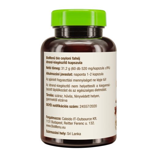 BioMenü Bio Ceylon-Zimt-Kapseln 60 Stk