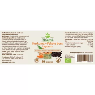 BioMenü Bio Kurkuma + Schwarzer Pfeffer Kapseln 60 Stk Produktbild