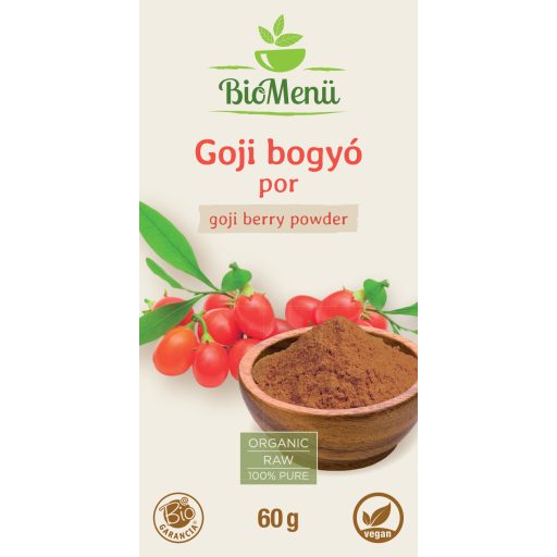 BioMenü Bio Goji-Beerenpulver 60 g Etikett