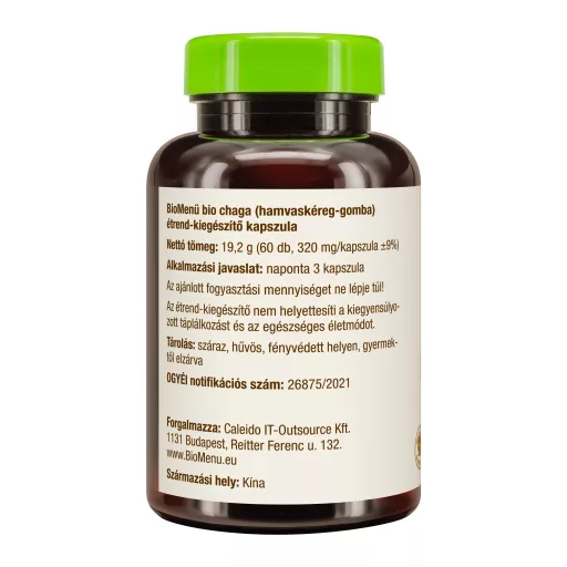 BioMenü Bio Chaga-Pilzkapseln 60 Stk