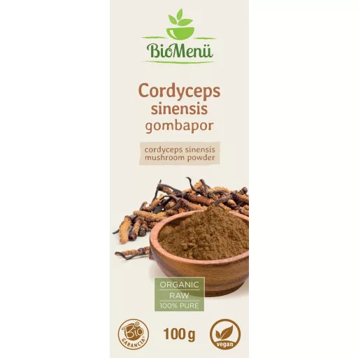BioMenü Bio Cordyceps sinensis-Pilzpulver 100 g Etikett