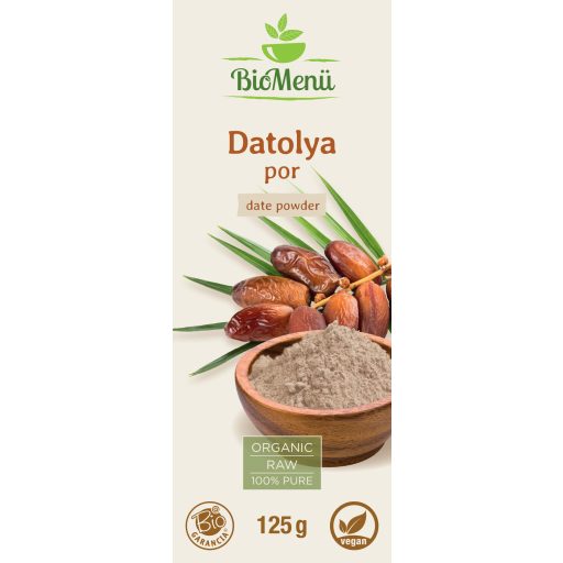 BioMenü Bio Dattelpulver 125 g Etikett