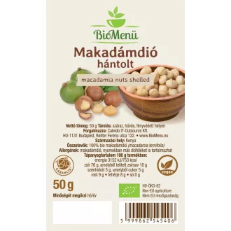 BioMenü Bio-Macadamianüsse geschält 50 g Produktbild