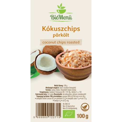 BioMenü Bio Kokoschips geröstet 100 g Etikett