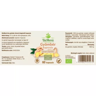 BioMenü Bio Ingwer Kapseln 60 Stk Produktbild