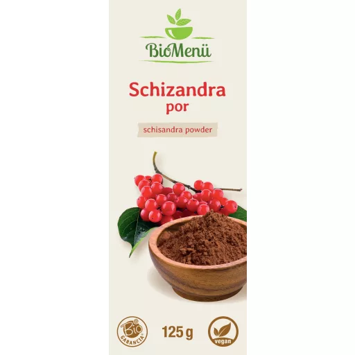 BioMenü Bio Schisandra Pulver 125 g Etikett