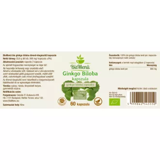 BioMenü Bio Ginkgo Biloba Kapseln 60 Stk Produktbild