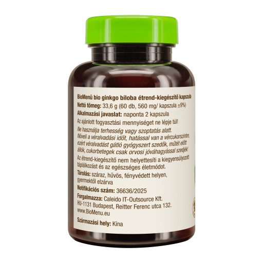 BioMenü Bio Ginkgo Biloba Kapseln 60 Stk