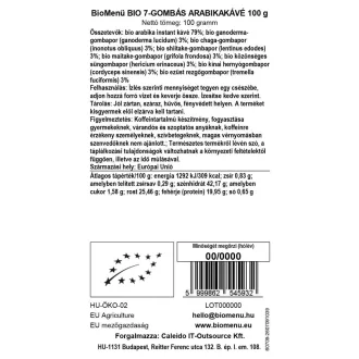 BioMenü Bio 7-Pilze Arabica-Kaffee 100 g Produktbild
