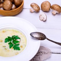 Estragon-Pilzsuppe mit Ganoderma